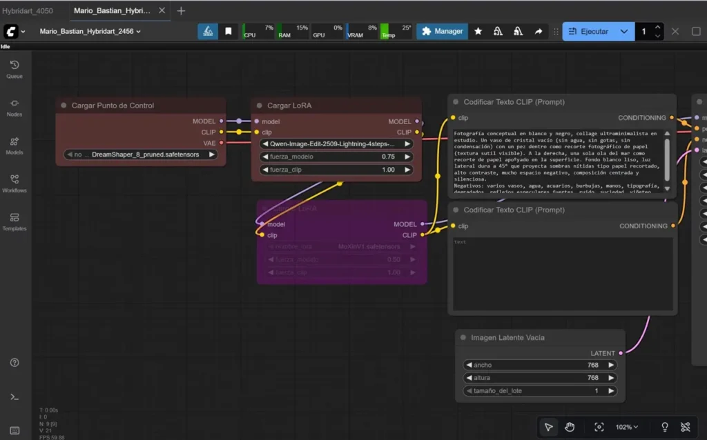 Imagen de la interfaz de ComfyUI